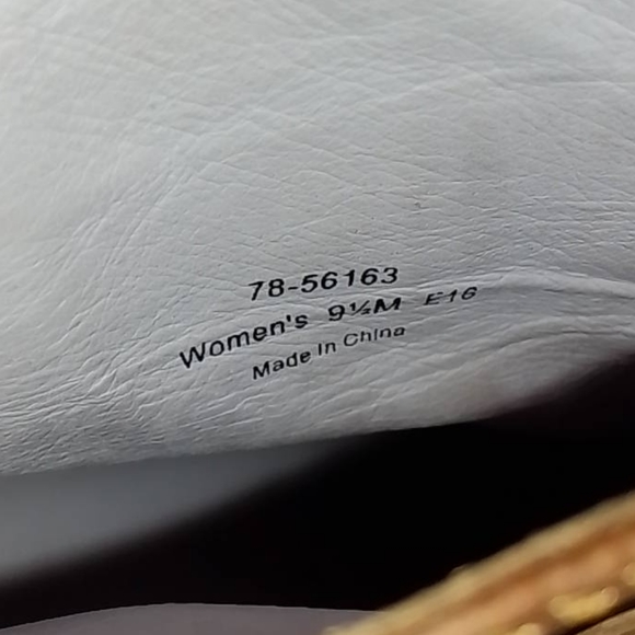 🚨B2G1 JOHNSTON & MURPHY Brown Leather Braid Strap  Wedge Booties - Picture 11 of 11